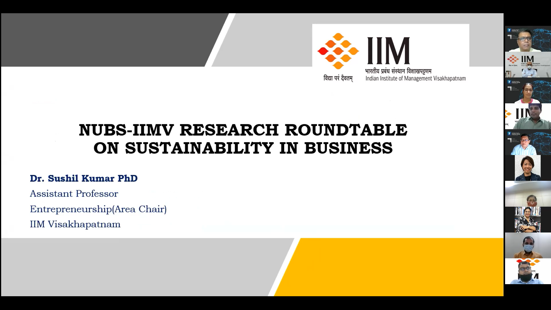 NUBS – IIMV Collaborative Research Roundtable on Sustainability in Business 5