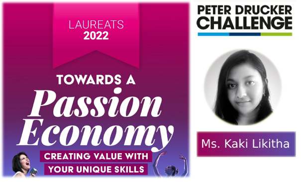 Ms. Kaki Likitha (MGNF fellow) took 1st place in the Global Peter Drucker Challenge 2022 