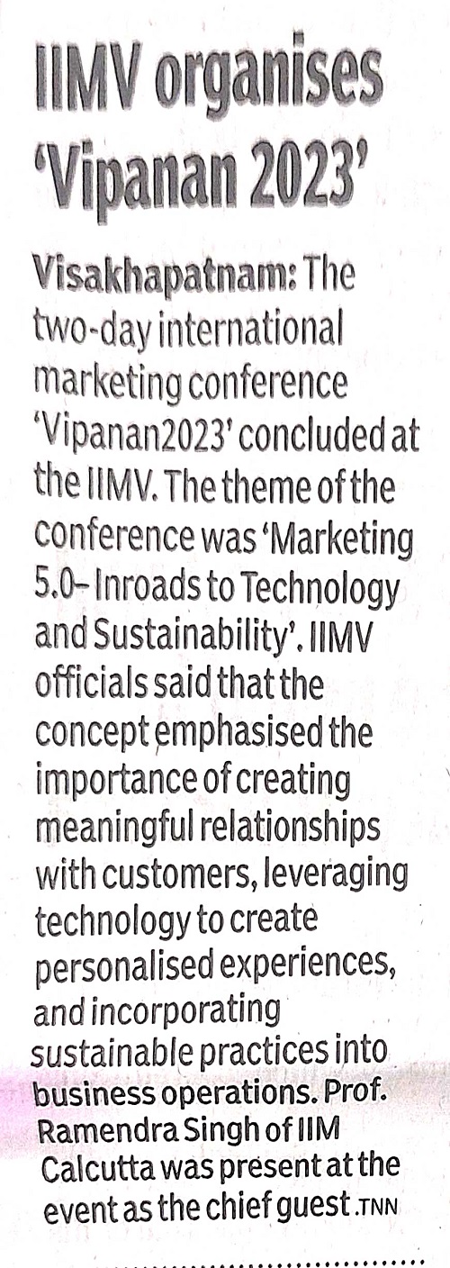IIMV organises vipanan 2023 - 08.05.2023