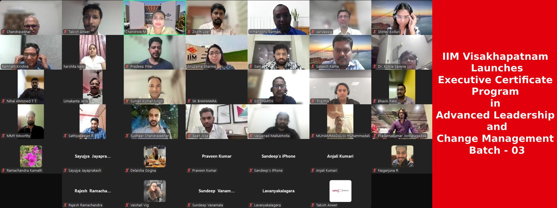 IIM Visakhapatnam launches online Executive Certificate Program in Advanced Leadership and Change Management Batch-03