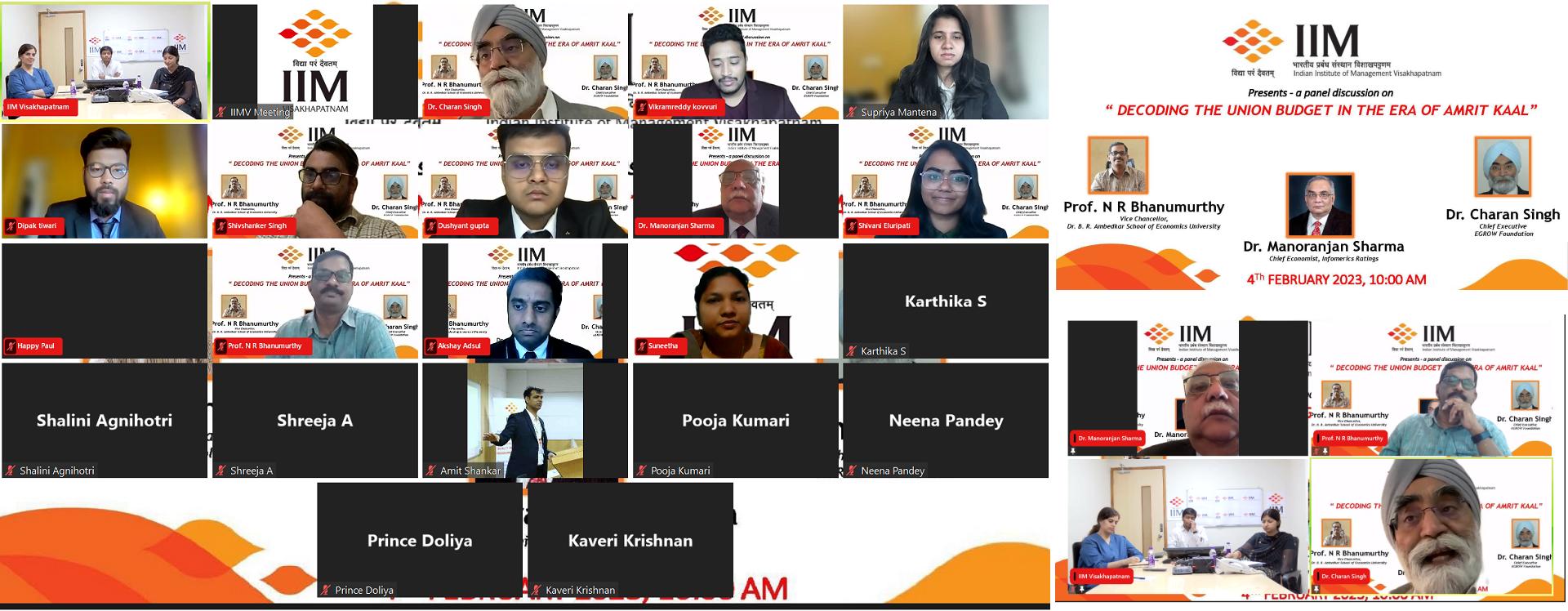 Panel Discussion on “Decoding the Union Budget in the Era of Amrit Kaal’ on 04.02.2023 in virtual mode