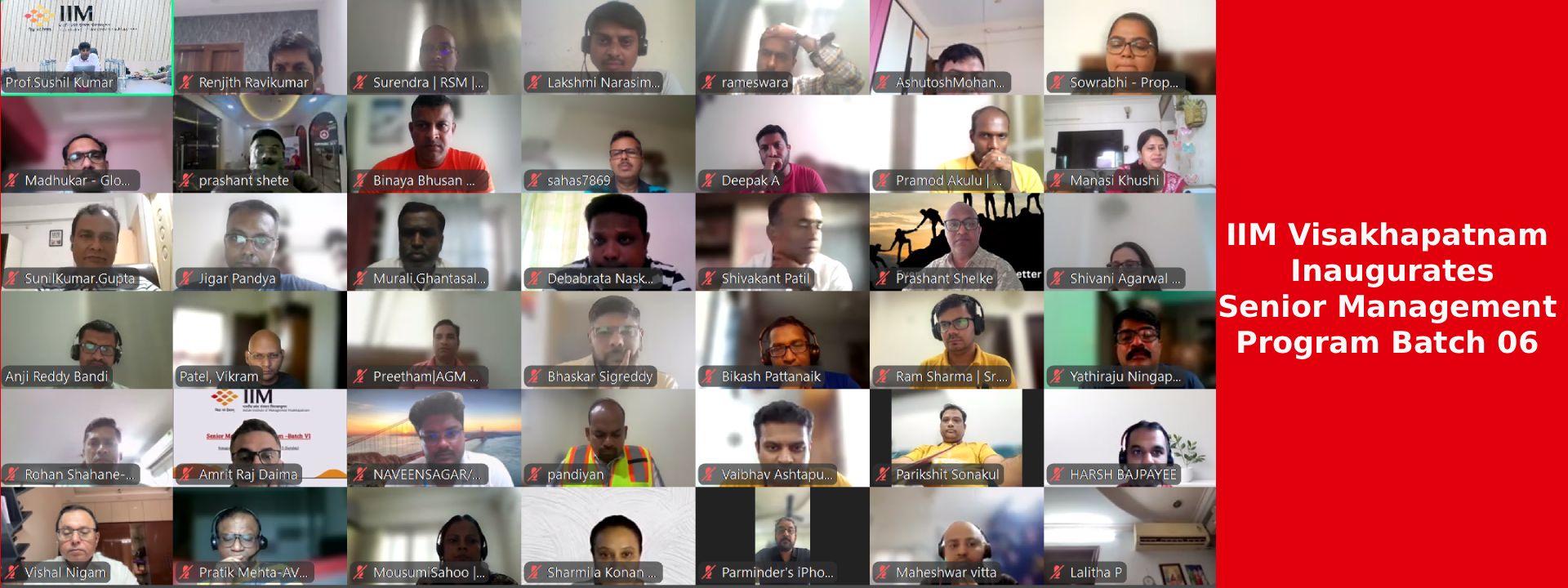 IIM Visakhapatnam Inaugurates Senior Management Program Batch 06