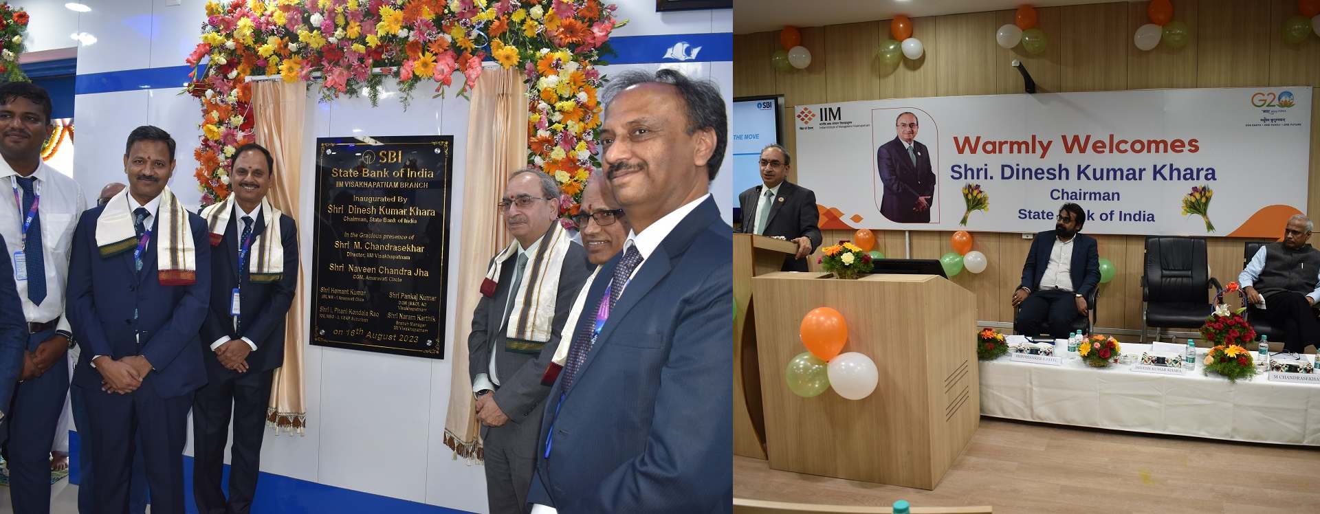 Inauguration of SBI, IIM Visakhapatnam Branch by the Chairman-SBI