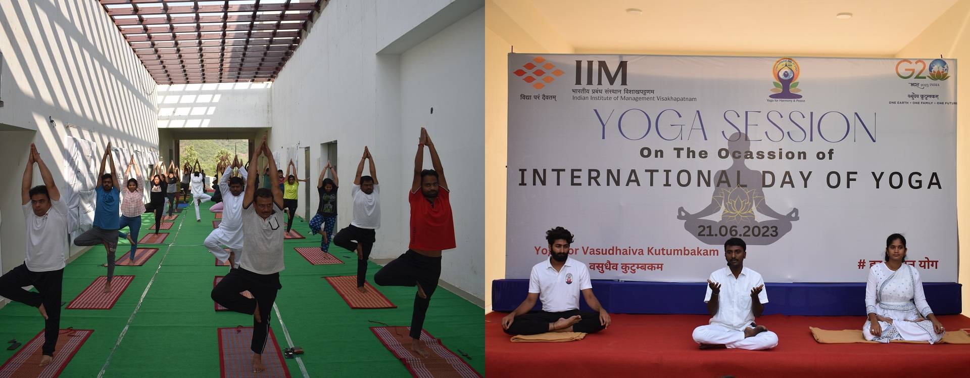 International Yoga Day Celebrations at IIMV - 21.06.2023