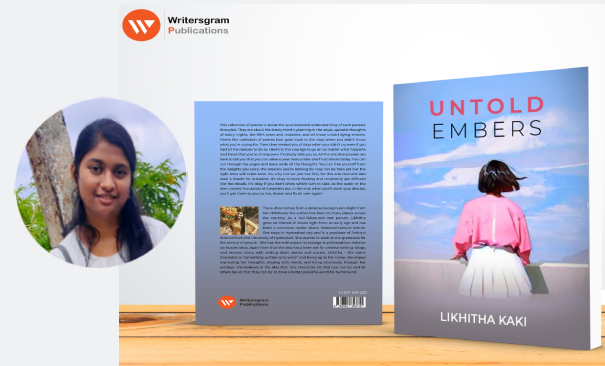 Ms. Likhitha Kaki, an MGNF student at IIM V, published her debut book 'Untold Embers