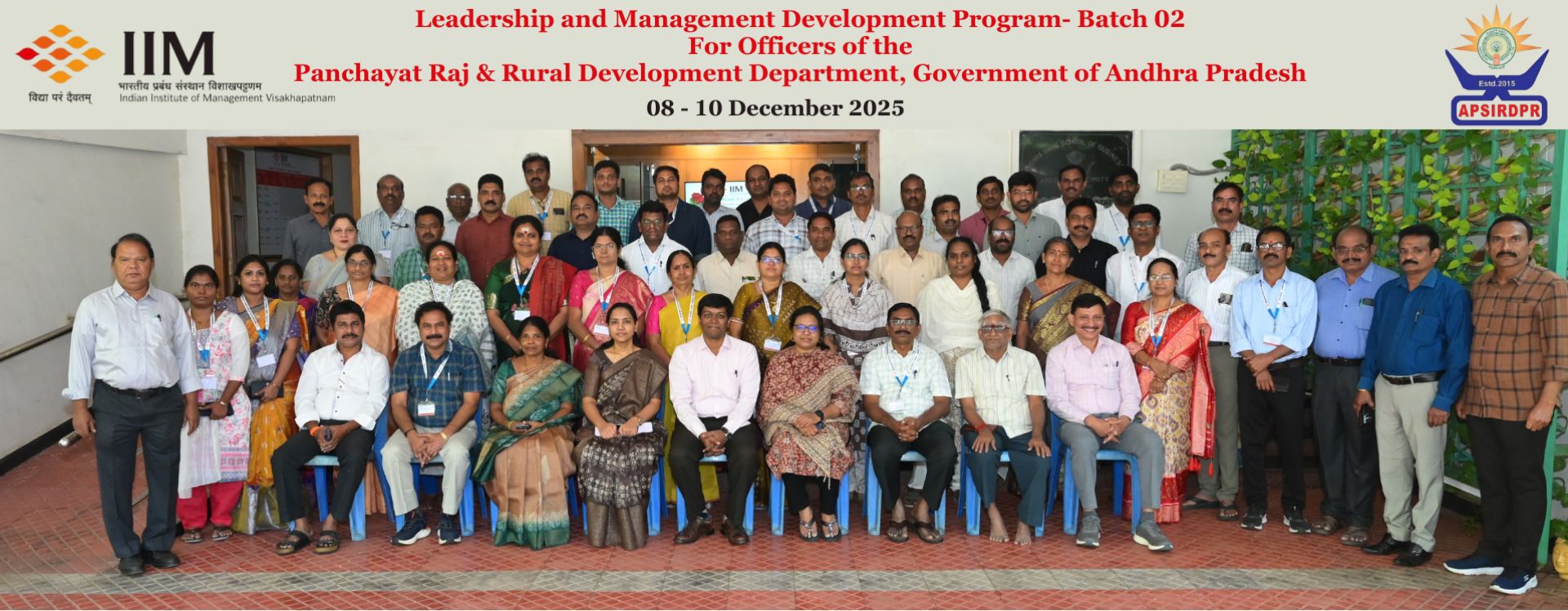 Leadership and Management Development Program - Batch 02 For Officers of the Panchayat Raj & Rural Development Department, Government of Andhra Pradesh
