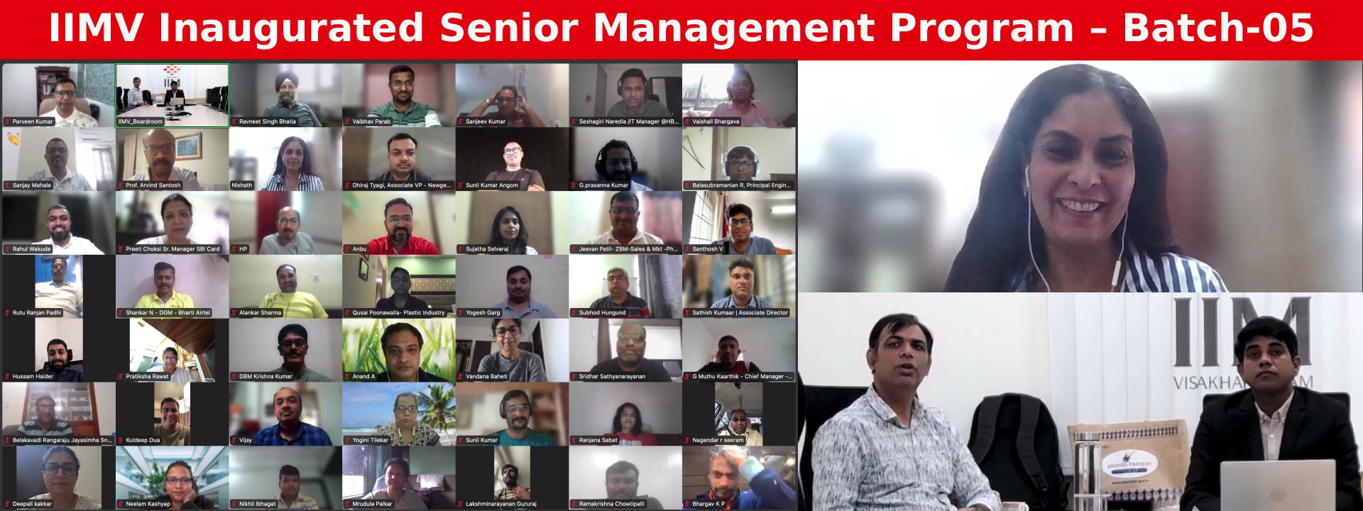 IIMV Inaugurated Senior Management Program – Batch 05